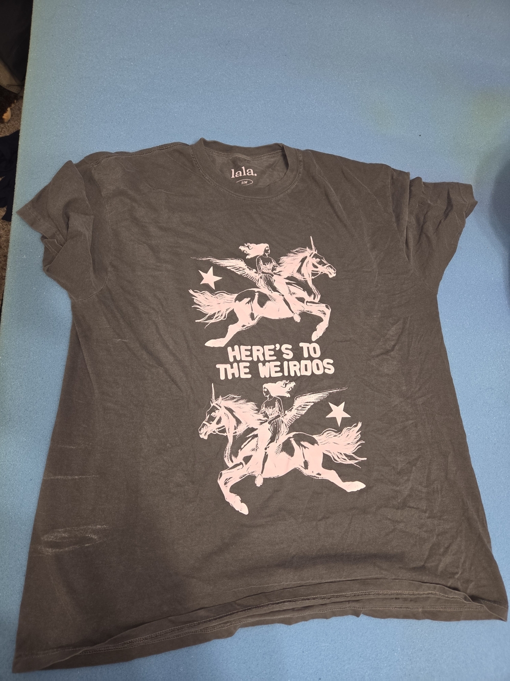 Dressed in LALA Black Tee with Pink Unicorn Graphic - "Here's to the Weirdos"